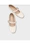 Comfortable Sole Women's Cream Daily Ballerina Buckle Adjustable Lightweight Comfortable Shoes - 4
