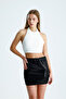 Mini Size Lined Sequin Skirt |   Etk36695 Black - 3