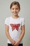 Girl's Red Butterfly Patterned T-Shirt April 23 October 29 Show T-Shirt
