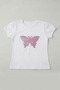 Girl's Pink Butterfly Patterned T-Shirt April 23 October 29 Show T-Shirt - 2