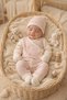 5-Piece Pink Striped Newborn Baby Girl Hospital Discharge Set/Baby Girl Zibin Set - 8