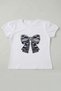 Girl's Black Ribbon Patterned T-Shirt April 23 October 29 Show T-Shirt - 2