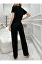 Women's Short Sleeve Buttoned Pajama Set of Cotton - 3
