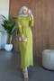 Mercerized Stone Dress Oil Green - 4