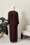 Floral Print Round Robe Mother Hijab Dress - 6