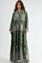 Rahat Ke Glittery Patterned V-Neck Maxi Dress - 2