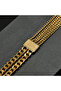 Gold-Tone Multi-Layer Curb Chain Bracelet with Textured Bar Accents - 5