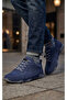 Gr0478 Genuine Nubuck Leather Örümcek Rubber Sole Navy Blue Shoes Suitable for Long-Term Use Sneakers - 3
