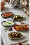 5 Colors 10 Pieces Kayık Plate Set Ceramic Serving Presentation Plate Breakfast Gift "19 X 11 Cm" - 4