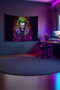 Joker Batman Themed Anime Wall Cloth – Large Size Tapestry Room Decor High-Definition Printing - 2