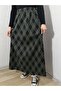 Winter Elastic Waist Patterned Combed Fabric Maxi Length Mother Skirt, Prayer Skirt - 8