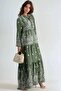 Rahat Ke Glittery Patterned V-Neck Maxi Dress