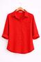 Women's 5-Pack Navy Blue White Claret Red Orange Red Cotton Pcs Oversized Cotton Pcs Linen Single Pocketed Casual Shirts - 4