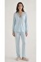 Women's Cotton Lu Lace Detailed Buttoned Long Sleeve Pajama Set - 2
