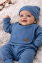 Organic Men's Skateboard Patterned 5-Piece Overalls Hospital Release Newborn Outfit Baby Bib - 6