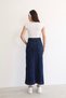 Women's High Waist Front Slit Tasseled Leg Long Denim Skirt Bnj-346 - 3