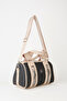 Women's Black Mink Lily Cylinder Zipper Closure Column Strap Handbag and Shoulder Bag - 2