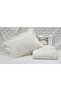 Milano Stone Wash Bearded Ultrasonic Ruffled Double Bedspread Cream