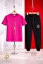 Children's Logo Upright Two Line Printed T-Shirt Tracksuit Set
