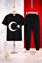 Children's Moon Star White Printed T-Shirt Sweatpants Set