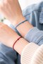 Burgundy Blue Slide Lock Knit Rope Fan Bracelet - 7