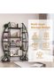 Free Standing Tall Bookshelves Storage for Books and Multifunctional for Living Room Bedroom Office - 3
