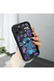 iPhone 13 Pro Compatible Black Silicone Protection Case with Camera Protection Stylish Printed
