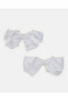 Girls White Embellished Hair Clip Set (Pack of 2)
