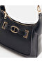Women Black Textured Crossbody Shoulder Bag - 2