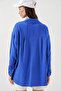 Women's Long Oversized Shirt 20334 - Cobalt - 5