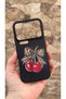 غطاء مطاطي واقٍ كلاسيكي من السيليكون مكون من طبعة الفهد قطع من نوع Cherry Bow متوافق مع MI 17 Pro