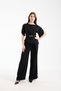 Women's Waist Belt Detail Short Sleeve Stylish Blouse - 5