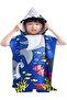 Kids Hooded towel Multicolor | Multi-designs Blue Shark
