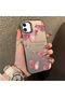 iPhone 12 Mini Compatible Hard Acrylic Back Silicone Edge Lens Protection Butterfly Case - 2