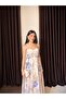Women's Pastel Floral Print Strap Dress - 2