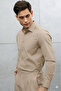 Cotton Satin Slim Fit Long Sleeve Easy-Iron Breathable Texture Tie-Front Four Seasons Shirt