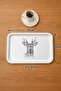 Safari Animals Patterned Set of 4 Presentation Trays |   4 Piece Tea and Coffee Serving Tray Set |   31X21 cm - 3
