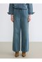 Elastic Waist Wideleg Women's Jean Trousers (S6) - 2