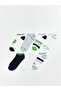 Nevavm Patterned Boys' Booties Socks with Difference in Color, Pack of 7