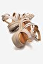 Kenyoni Women's Genuine Leather Thick Sole Sandals Beige – Antique Textured Comfortable Greek Style - 3