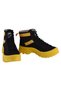 Black-Yellow Linen Women's Boots - 2