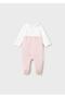 Newborn Baby Girl Double Jumpsuit Set Pink - 3