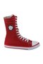 Claret Red Linen Women's Boots - 5