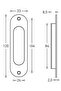 Glossy Gold Oval Recessed Handle - 2
