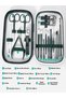 18 Piece Dark Green Professional or Home Use Compact Manicure Pedicure Skin Care Set - 4