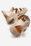 Kewilla Women's Genuine Leather Thick Sole Sandals Beige – Antique Textured Comfortable Greek Style - 3
