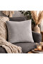 40X40 Light Gray Cushion Cover Soft Furry Fabric Pet-Friendly Invisible Zipper Pcs.