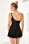One Shoulder Tulle Detail Dress Swimwear - 3