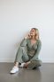 Women's Green Waist-Cut Tie-Detail Top and Bottom Set - 3