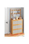 Solid Wood Flip Door Shoe Rack Cabinet with Hanger – 100×32×188 cm - 4
